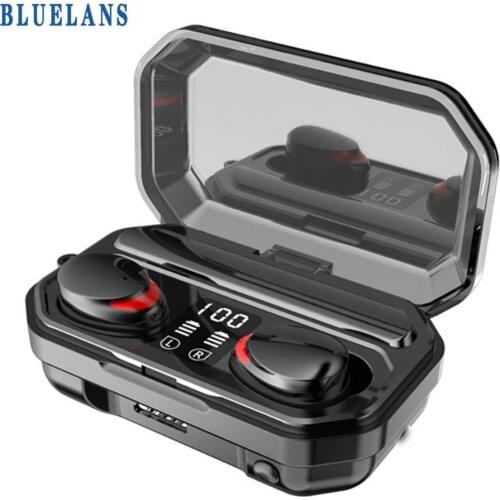TWS Plus Bluetooth 5.1 Earphones 2000mAh Charging Box Wireless Headphone 9D Stereo Sports Waterproof Earbuds Headsets With Mic
