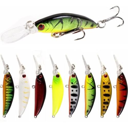 1Pcs Minnow Fishing Lure 7mm/6g Sinking Long Tongue Hard Bait Wobbler Jig Bait Crankbait Carp Artificial Pesca Fishing Tackle