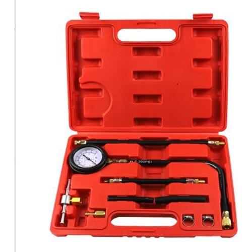 9Pcs Automotive Fuel Pressure Gauge Pressure Testing Tool 0-100psi Car Diagnostic Tool Car Detector