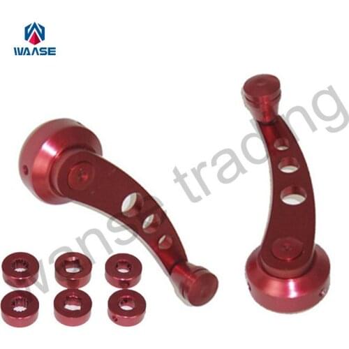 Car Accessories Universal Manual Door Handle Crank Window Winders Truck Pickup Shaft Adapter Winders Set Kit Red