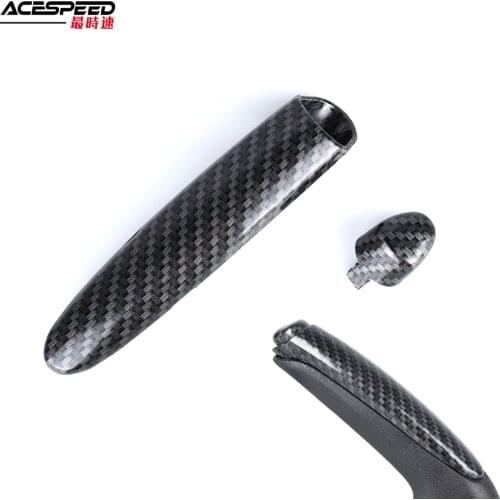 Car Interior Emergency Parking Carbon fiber Look Hand Brake Handle Lever Grip Cover For Honda Civic 8 Generation 2006 to 2011