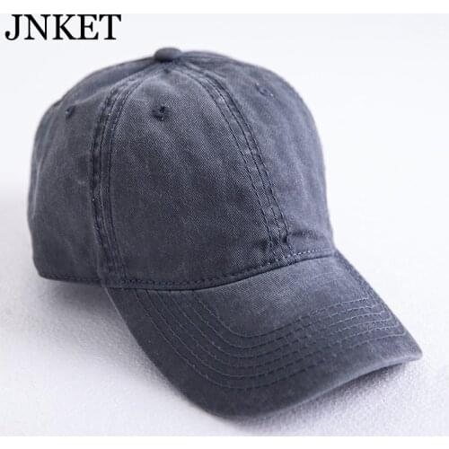 JNKET New Washed Fabric Pure Colour Men Womens Baseball Cap Couples Hats Snapbacks Hats Fashion Casual Summer Sunhats Casquette