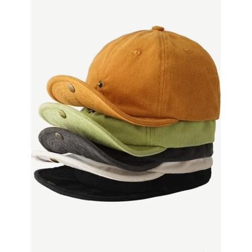 Short Brim Soft Top Korean Version Dad Hat Drawstring Dome Spring Summer Unisex Hip Hop Baseball Cap Cotton Peaked Cap