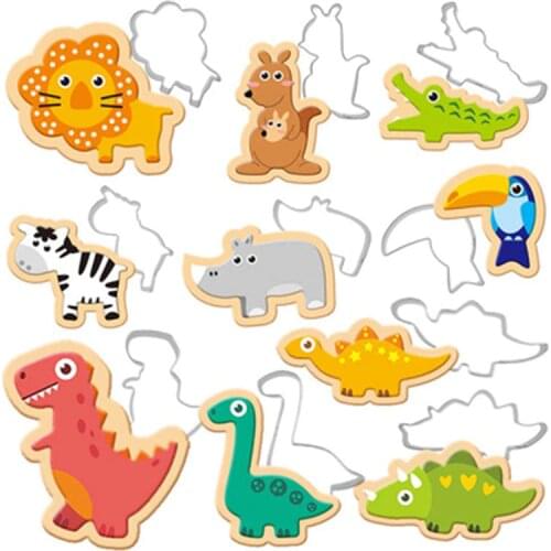 Jurassic Dinosaurs Various Animals Cookie Cutters Cooking Tools Decoration Mold Baking Fondant Sugar Craft Molds DIY Cake