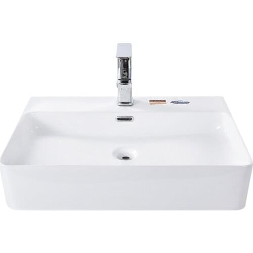 S660 Modern Simplicity Ceramic Countertop Sinks Rectangular Bathroom Sinks Artistic White Square Basin Bowl Household Washbasin