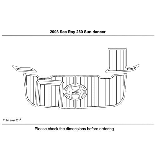 2003 Sea Ray 260 Sundancer Swim Platform Pads 1/4" 6mm EVA Teak Decking