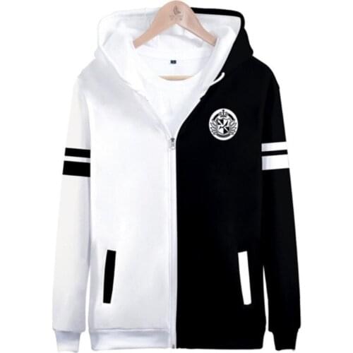 Danganronpa Monokuma Cosplay Costume Unisex Hoodie Sweatshirt Anime Peripheral Jacket Fashion Daily Casual Coat Jacket Game