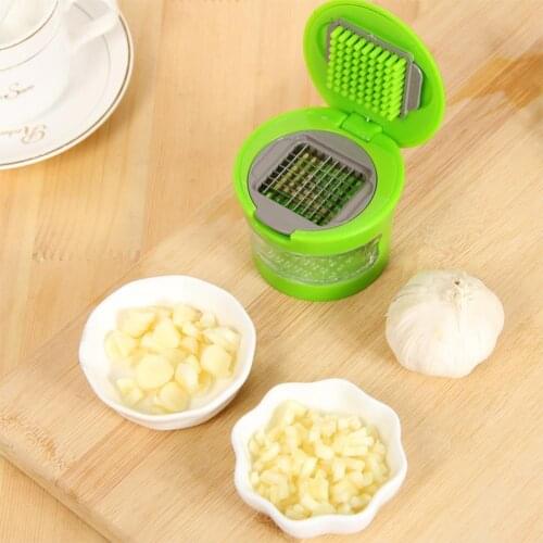 Wonderlife Garlic Grater Mini Portable ABS Stainless Steel Garlic Press Chopper Slicer Hand Presser Grinder Crusher Kitchen Tool
