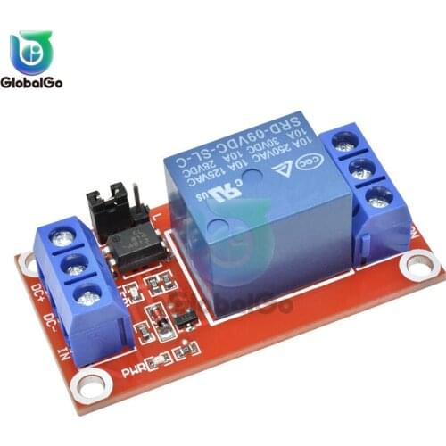 DC 5V 9V 12V 24V 1 Channel Relay Module With Optocoupler Shield Board High Low Level Trigger Power Supply Module Switch