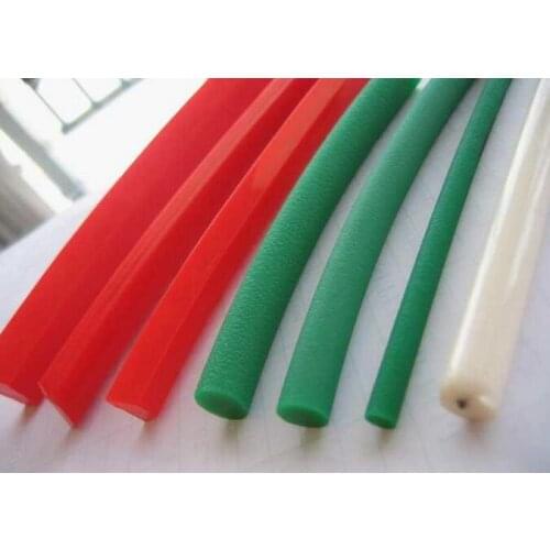 One meter diameter 5mm green red PU round belt synchronous belt driving conveyor belt PU green coarse surface belt 5 1pcs