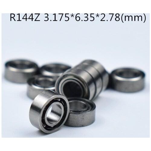 R144z 3.175*6.35*2.38(mm) 10pieces R144 bearing metal sealed free shipping ABEC-5 chrome steel bearings hardware