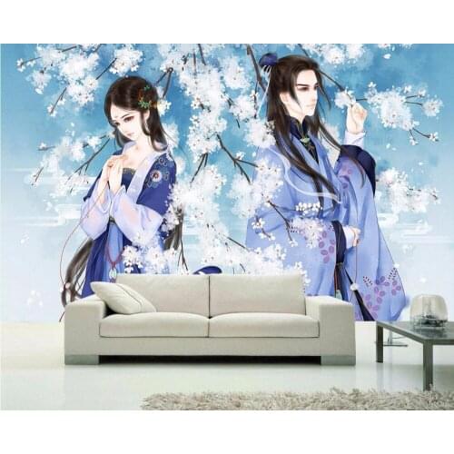Custom photo mural 3d room wallpaper Classical love couples landscape painting 3d wall murals wallpaper for wall 3 d