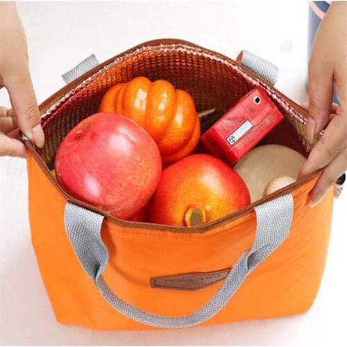 Portable Lunch Bag New Thermal Insulated Lunch Box Tote Cooler Handbag Bento Pouch Dinner Container School Food Storage Bags