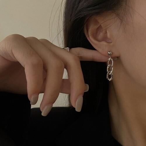 Simple Chic Tassel Metal Chain Dangle Earrings Fashion Gold Silver Color Geometric Drop Earrings for Women Romantic Jewelry