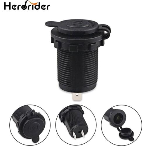 Herorider 12V Car Cigarette Lighter Socket Outlet Waterproof Auto Boat Motorcycle Cigarette Lighter Sockets Power Plug Plastic