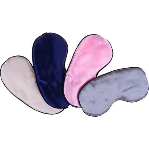 NEW 1pc Portable Travel Silk Sleep Mask Supple Eye Shade Eyepatch Breathable Rest Blindfold Eye Cover Night Sleeping Mask