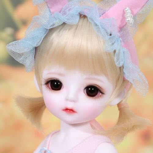 Special price 1/6 BJD Doll Lovely Cute Cream Doll For With Glasss Eyes Baby Girl Birthday Christmas New Year Gift
