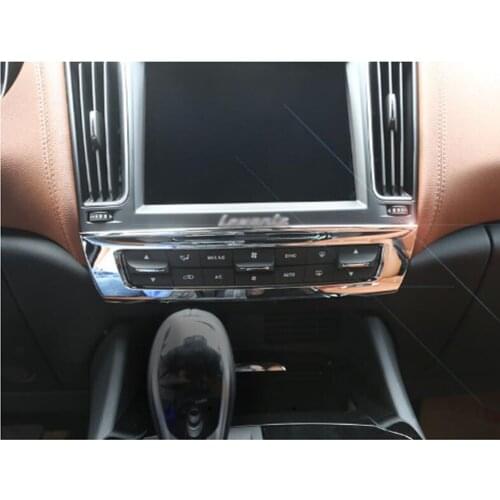 Carbon Fiber Style ABS Central Control Mode Frame Cover Trim Sticker For Maserati Levante Car-Styling
