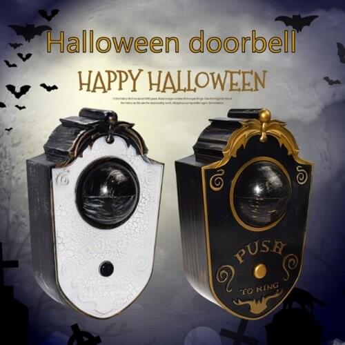 Halloween Eyeball Doorbell Glowing Horror Sound Tricky Pendant Haunted House Door Decoration Animated Eyeball Trick or Treat Hal