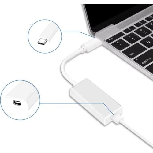 USB C To Mini DP 60Hz USB 3.1 Type C To Mini Display Port Adapter Thunderbolt 3 To Mini DP Converter For MacBook Pro