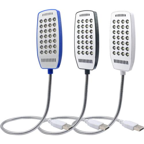 No Flicker USB Desk Lamp 28 leds Book Reading Light Flexible Night Light for Laptop Notebook Computer Eyesight Protection Light