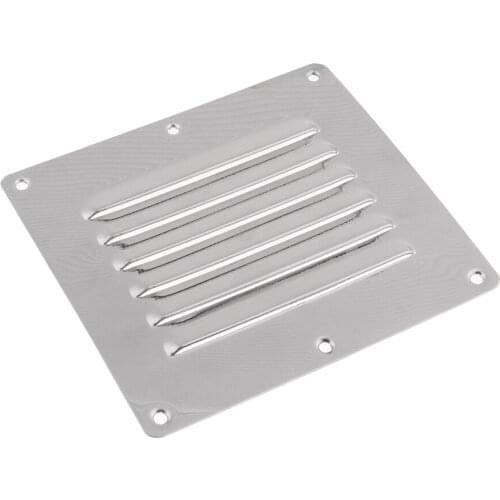 Stainless Steel 5 x 4.5 inch 127 x 114mm Air Vent Louvre Ventilation Grill Plate, Boat Yacht Deck Hardware