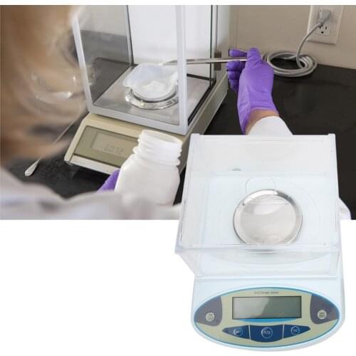 Luggage Scale 500g x0.01g Lab Analytical Precision Balance Electronic Scale with 200g Weight 100-240V Bilancia Pesapersone