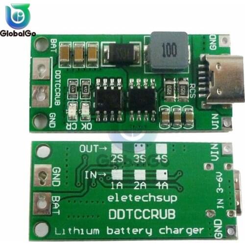 Multi-Cell 2S 3S 4S Type-C To 8.4V 12.6V 16.8V Step-Up Boost LiPo Polymer Li-Ion Charger 7.4V 11.1V 14.8V 18650 Lithium Battery