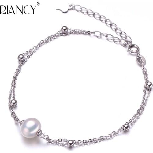Small fresh summer pearl bracelet women natural freshwater Circular pearl bracelet for women bracelet