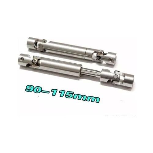 2Pcs 81-103mm 90-115mm 110-155mm Steel CVD Universal Joint Drive Shaft for 1/10 RC Rock Crawler Car Axial SCX10 D90
