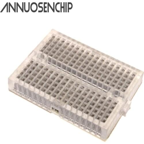 2PCS SYB-170 Transparent Mini Solderless Breadboard Prototype Experiment Test Protoboard 170 Tie-Points For Arduino Shield