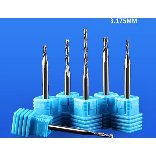 3.175mm double-edged spiral milling cutter CNC engraving machine tool