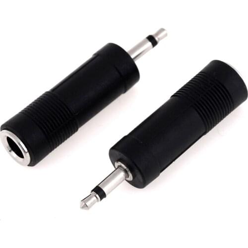 3.5mm Male Plug To 1/4 6.35mm Female Jack Mono Adapter Connector Convertor