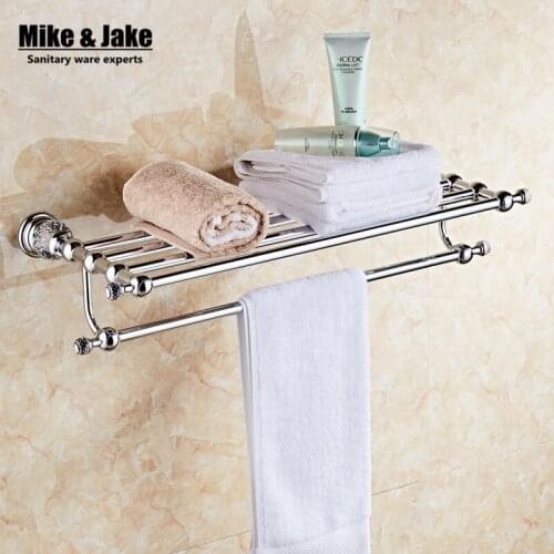 Bathroom Accessories chrome Metal Pendant Towel Rack 2015 New Arrival Prateleira Cabideiro double Towel rack