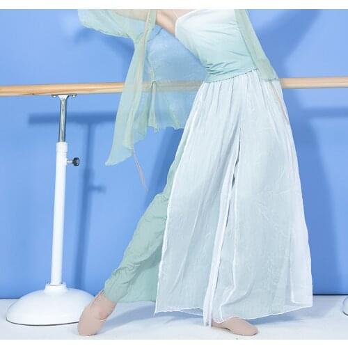 Classical Dance Pants Professional Modern Ballet Dance Practice Wide-Leg Loose Trousers Female Elegant Training Pants DWY6099