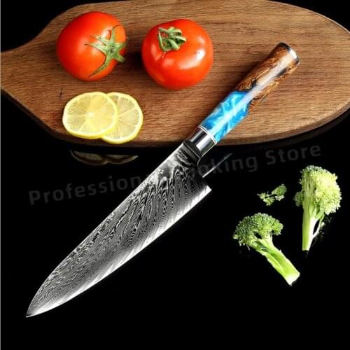 Stainless steel Damascus chefs knife Meat cleaver Household kitchen knife Slicing knife Cooking knife