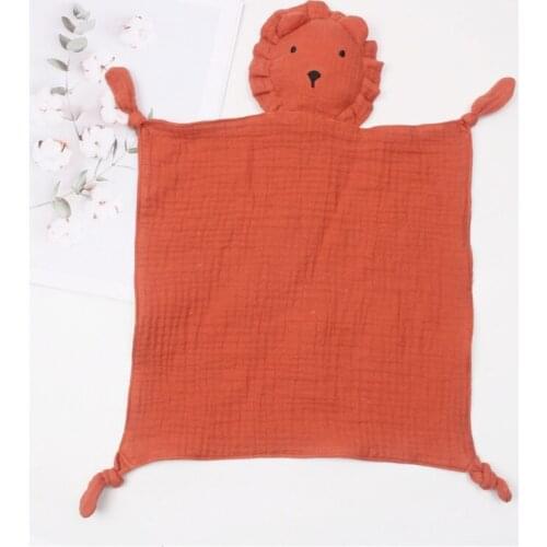 Baby Soother Appease Towel Bib Soft Animal Lion Doll Teether Infants Comfort Sleeping Nursing Cuddling Blanket Toys