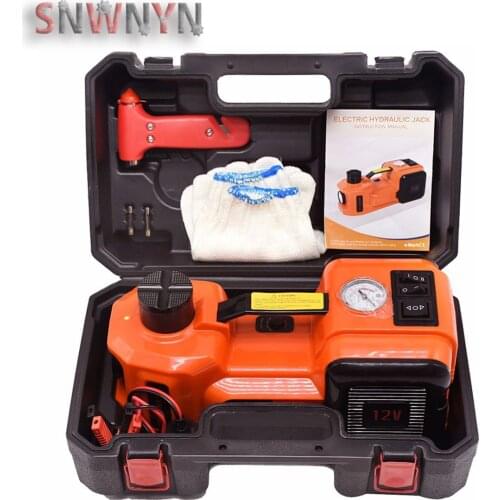 12V 5T 36/45cm Car Jack Electric Hydraulic Jack Car Repair Tool Tire Change Lifting Repair 3 in1