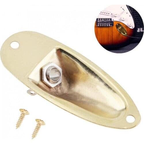 Electric Guitar Gold Pickup Brass Boat Style Output Jack Plate Socket Accessories for FD Strat Electric Guitar