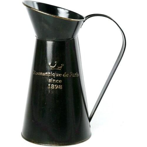 Fletiter Farmhouse Decorative Pitcher Metal Rustic Vase Flower Jug For Home Wedding Nordic Decor Photo Props Cute Minimalist New