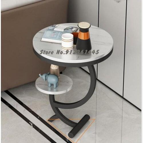 Small Sofa Table Cabinet Light Luxury Very Simple Modern Rock Plate Tea Table Marble Living Room Net Red Corner Flower Shelf