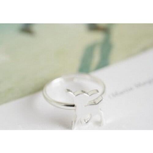Trendy Deer Ring Hand-welded copper ring design Environmental Protection Alloy Material