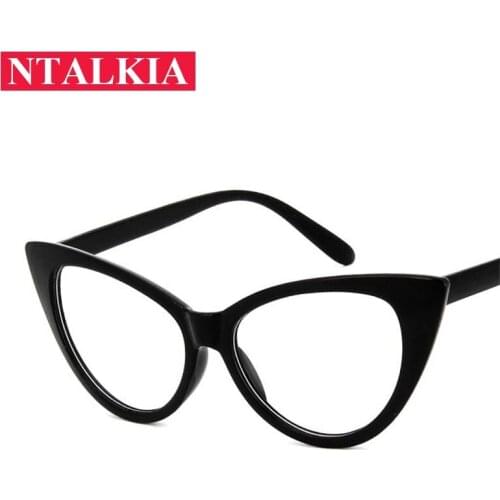 Fashion Women Cat Eye Glasses Frames Cats Eye Clear Eyeglasses Ladies Spectacles Frame Retro Womens Big Childs Small Glasses
