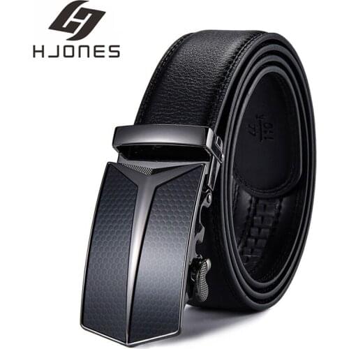 HJones 2021 Men leather belt Automatic buckle Business Gentleman for Men,Strap Male Metal Automatic Buckle PK1274