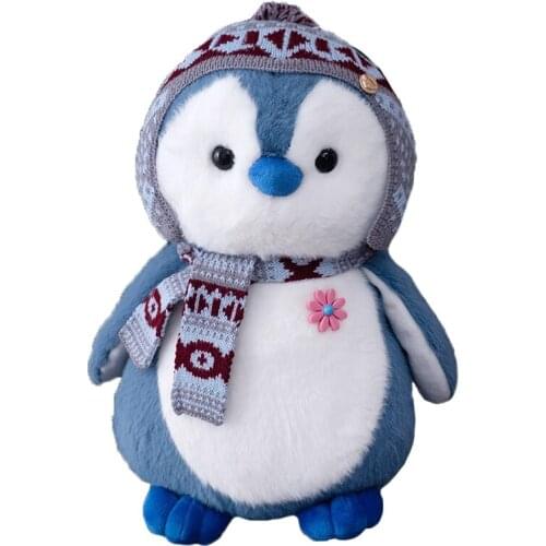 1PCS 20-47cm Soft Creative scarf Penguin Plush Toy Kawaii Stuffed Animal Doll Fashion Toy Baby Lovely Girls Christmas Home Decor