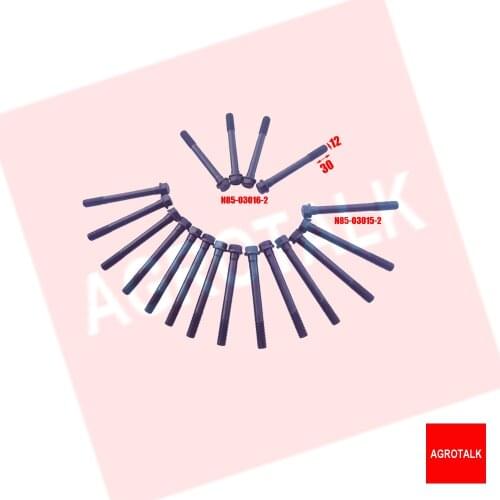 Set of cylinder head bolts ( 14 ps + 4 ps ) for Changchai 4L50B, part number : N85-03015-2 + N85-03016-2