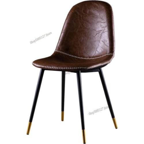 Nordic Light Luxury Dining Chair Home Dining Chair Milk Tea Shop Coffee Shop Sales Office Business Negotiation Chair Reception C