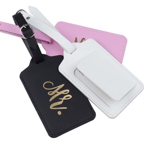 New Mr&Mrs Suitcase Luggage Tag Bag Pendant Travel Accessories Name ID Address Wedding VIP Invitation Label