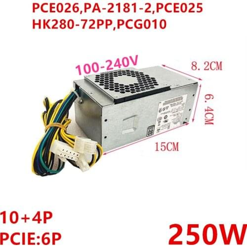 New PSU For Lenovo 10Pin 250W Power Supply PCE026 PA-2181-2 PCE025 HK280-72PP PCG010