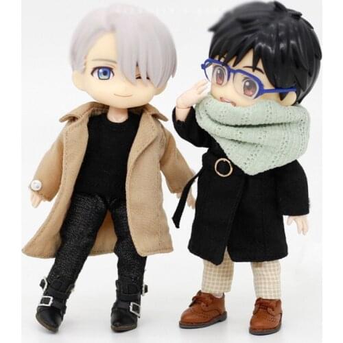 Ob11molly baby clothes buttoned long windbreaker coat doll clothes 1/12 BJD GSC solid clay man doll clothes